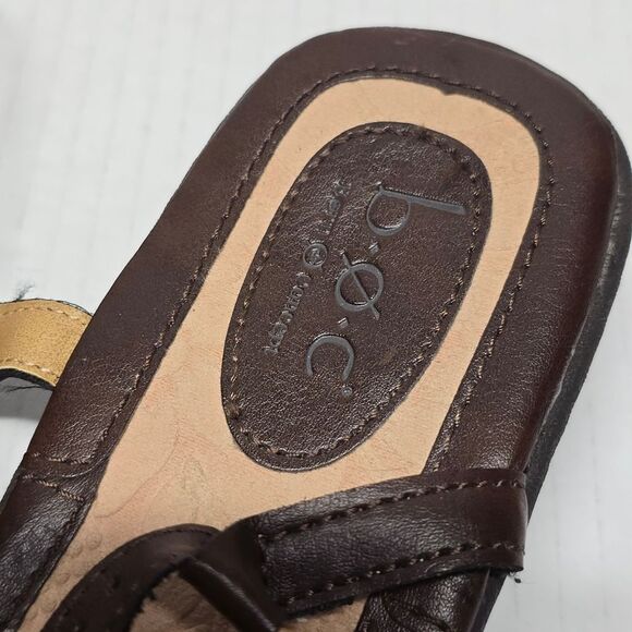BOC Brown Vegan Leather Sandals B.O.C. 8 - Picture 3 of 8
